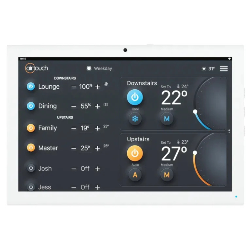 AirTouch 2+ touchscreen console for smart home zoning control