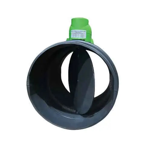 Polyaire 24V Zone Motor for air conditioning systems, featuring a green actuator and black damper for precise climate control and easy installation.