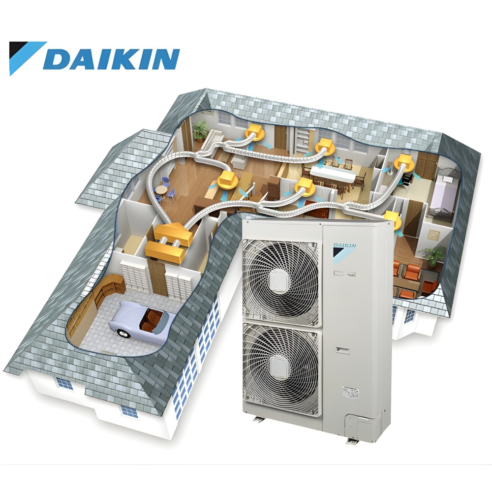 Energy-efficient Daikin inverter ducted AC unit for residential homes