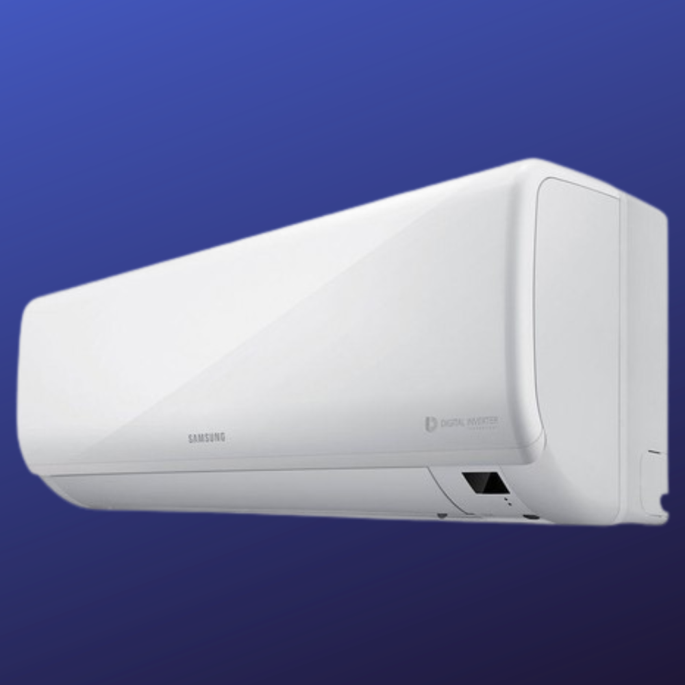 Energy-efficient Samsung AI Smart Aero unit featuring Wind-Free™ technology