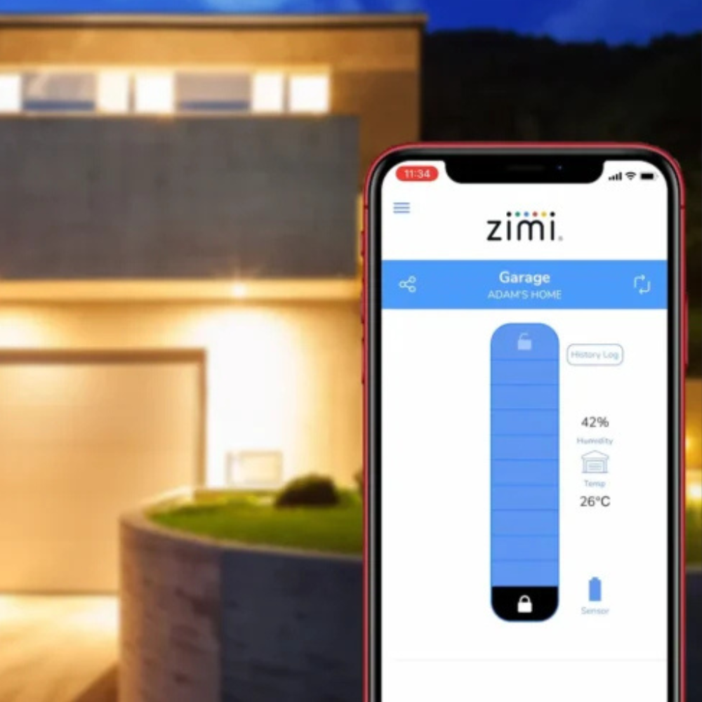 Universal Zimi smart garage door opener for roller and sectional doors