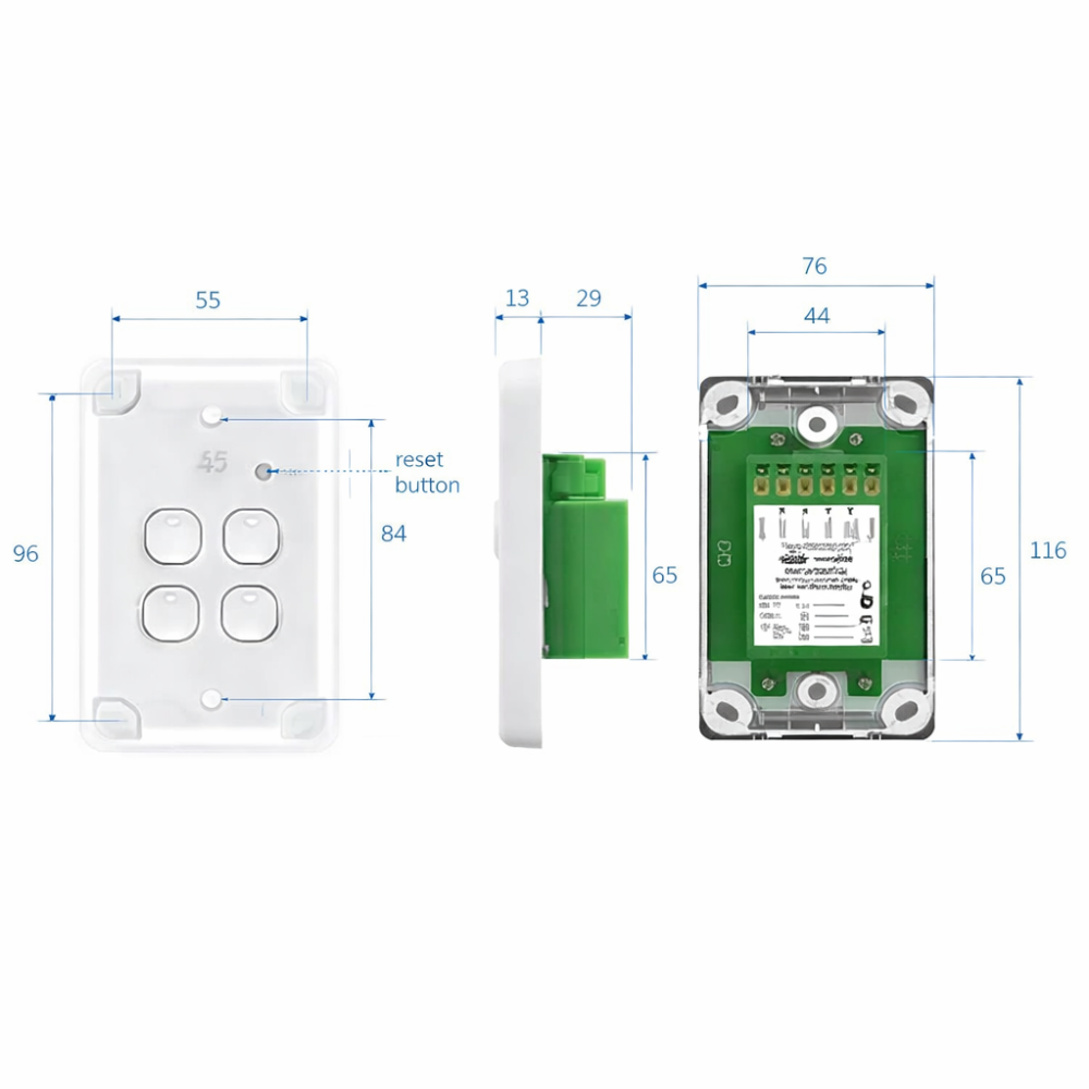 Upgrade to Zimi Four Gang Smart Switch: Modern Control