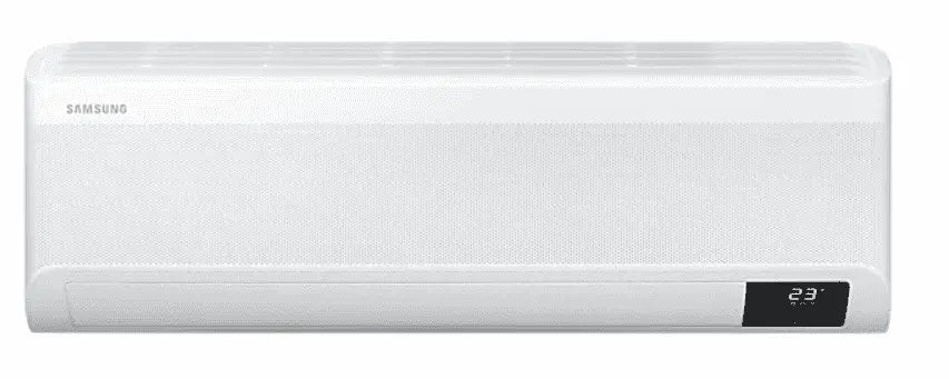 Split system air conditioner installed in Australian bedroom — ceiling height and window direction affect sizing