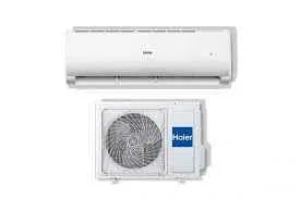 Haier Tempo Series Split AC indoor and outdoor units with efficient cooling and Wi-Fi control, ideal for modern home climate management.