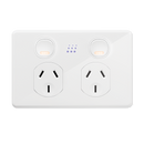 Zimi 2 Gang Smart Point White/Black - Alpha Omega Air Store